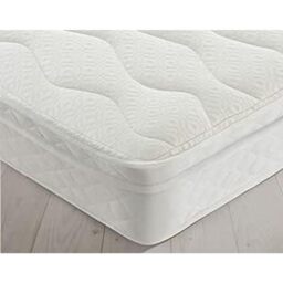 Silentnight 4 Drawer Storage Divan- Sandstone - Small Double with Miracoil Cushion Top Mattress - Medium Firm - Small Double