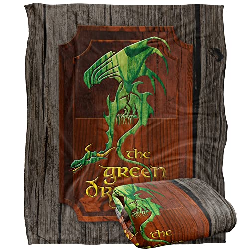 LORD OF THE RINGS The Blanket, 152 x 127 cm Green Dragon Inn Sign Silky Touch Super Soft Throw Blanket
