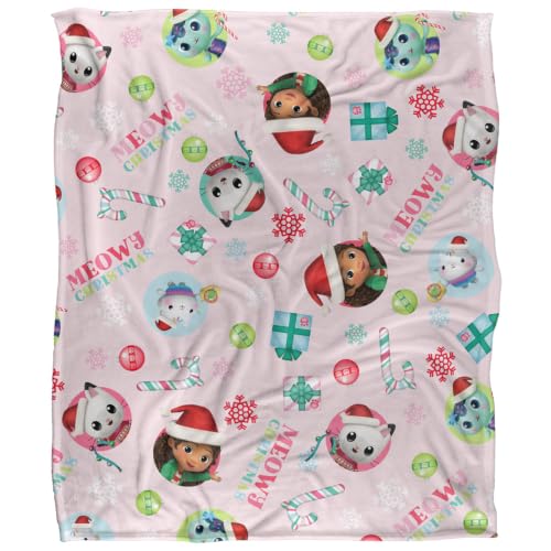 popfunk Gabby'S Dollhouse Meowy Christmas Silky Touch Super Soft Throw Blanket 152 X 127 Cm