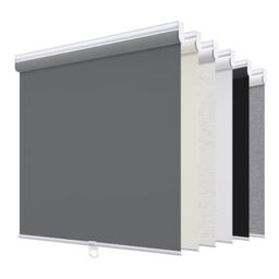 "Sunoff Blackout Roller Shades Blinds Cordless for Windows Pull Down Room Darkening Door Blinds with Thermal Insulated Easy to Install for Living Room,Bedroom,Home,Office Bathroom Grey 23"" W x 72"" H"