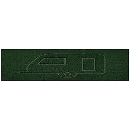 Nicoman Embossed Spaghetti Door Mat Dirt-Trapper Jet-Washable Doormat 70x43cm (Green, CARAVAN Shape) - Use on Carpet ONLY