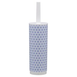 Sealskin Triangles Toilet Brush Holder, ABS, Blue, 9.8 x 37.3 x 9.8 cm