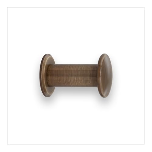EVI Herrajes - Coat Hook - Brushed Brass - for Hanging Clothes, Coats or Towels- Towel Rack with Invisible Screw - Bathroom Wall Hanger - 188CBLCU