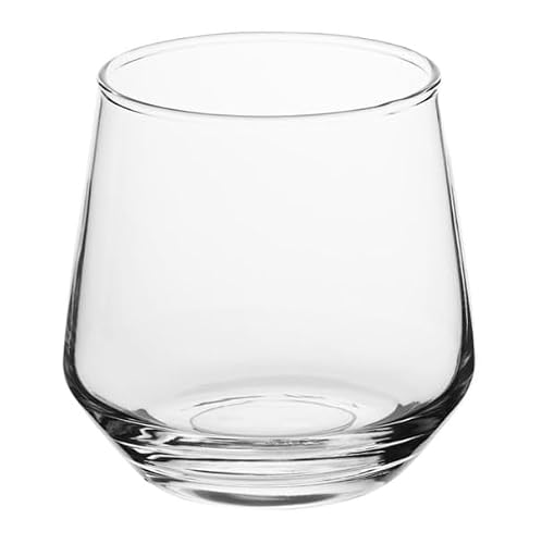 Olympia Olympia Atlanta Tumbler - 300ml (Box 12), Soda Lime - Dishwasher safe construction ensures fast cleanup in busy commercial settings, with a heavy base to prevent tipping.