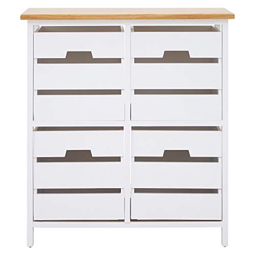 Premier Stylish Storage Space Newport 4 Drawer Chest Four Slatted Box Drawers With