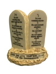 3 ARCHES USA The Ten Commandments Tabletop Decor Stone Replica Statue with Scripture - 4.2 Inches Tall The 10 Commandments Decor for Home or Office.