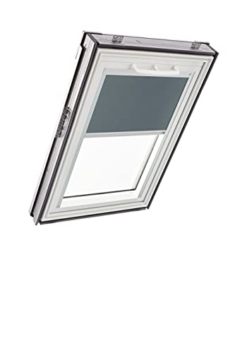 Original Roto Blackout Roller Blind ZRV Almost complete Blackout Guide Rail Silver For Roto Roof Windows Series Q Size 078/118 - 07/11 Colour Dark Grey