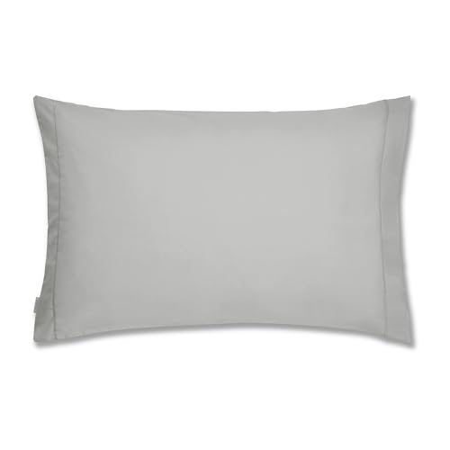 Plain Dyed Cotton Percale Dark Grey 200TC Housewife Pillowcases 50 x 80 cm (2)