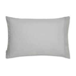 Plain Dyed Cotton Percale Dark Grey 200TC Housewife Pillowcases 50 x 80 cm (2)