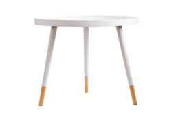ASPECT Olga Round Wooden Side Table (White, 60 dia X 48cm H)