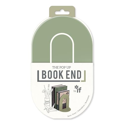 IF The Pop Up Book End, Folds Flat, Single Bookend, Mix & Match - Fern