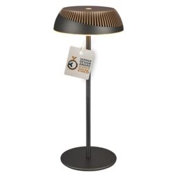 BRILONER - Pilia Rechargeable LED Table Lamp, Stepless Touch Dimmer, IP44, USB-C, Night Light, Bedside Lamps, Battery Lamp, German Design Award Winner 2026, 14 x 32 cm, Anthracite Bronze Metallic