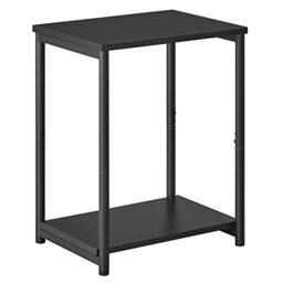 VASAGLE Sofa Side Table, 2-Tier End Table, Bedside Table with Steel Frame, for Living Room, Bedroom, Home Office, Classic Black LET271B16