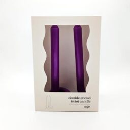Double Ended Twist Design Table Candle in Gift Box
