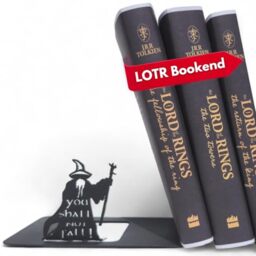 Renovatio Lord of the Rings Metal Bookend Office Decoration Adult Nursery Quirky Gift Heavy Duty Non-Slip Counterweight Organizer Home Office Decor Holds Books, Black