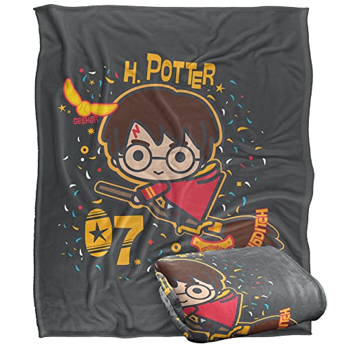 HARRY POTTER H. Potter 07 Quidditch Chibi Officially Licensed Silky Touch Super Soft Throw Blanket 152 x 127 cm