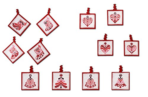 Interstiss Set of 12 Christmas Decorations