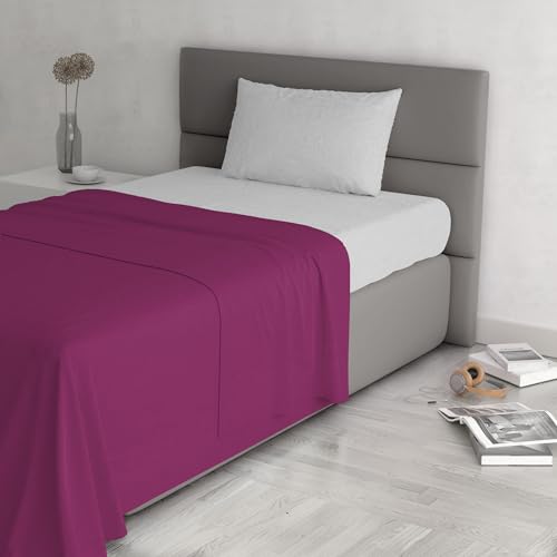 Trend Chic Bed Set 100% Cotton Made in Italy, Single, Fuchsia