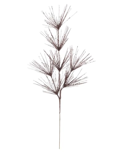 Espresso Glitter Firework Christmas Tree Spray, 74cm Pick - Espresso glitter firework spray, 74cm Christmas tree pick for wreaths, garlands and festive arrangements