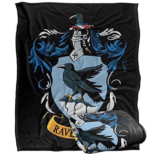 HARRY POTTER Ravenclaw Crest Officially Licensed Silky Touch Super Soft Throw Blanket 152 x 127 cm