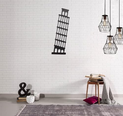 Metal Decor-Wall Decor Geometric Design Metal Pisa. Black.