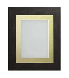 Frame Company Watson Black Picture Photo Frame fitted with Perspex, A3 with Gold Mount for image size A4
