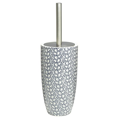 Sealskin Osaka Toilet Brush and Holder, Porcelain, Blue, 10.9 x 32.5 x 10.9 cm