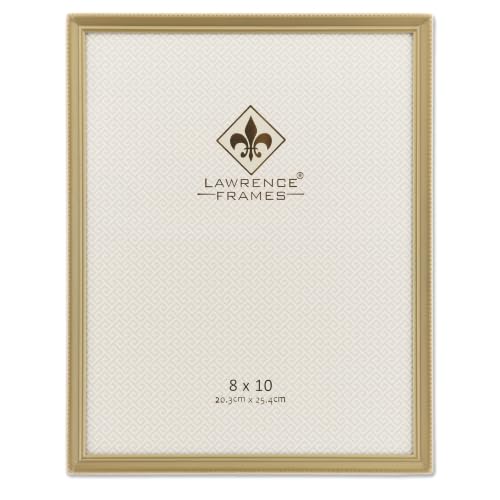 Lawrence Frames Antique Brass 8x10 Picture Frame - Bead Border Design