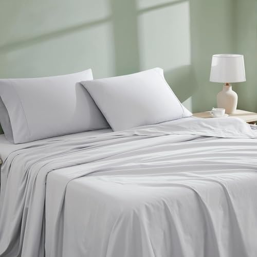 Linen Closet Organic Cotton Light Gray Twin Sheet Set 3 Piece Set