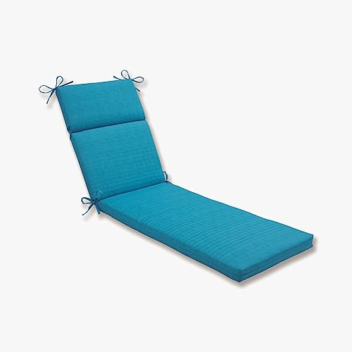 "Pillow Perfect Tufted, Weather and Fade Resistant, Blue Veranda, 72.5"" x 21"""