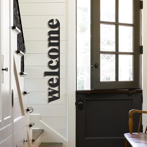 Stylish Black Decorative Metal Wall Accessory, 18 x 98 cm, 100% Steel, 1.5 mm Thickness, Lightweight 1 kg, Perfect for Modern Home Decor