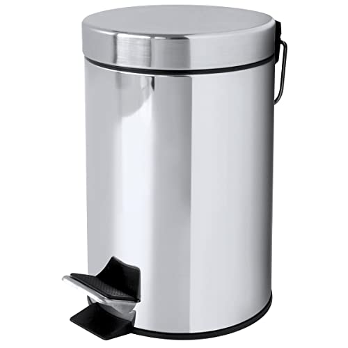 GELCO 700739 Current Bin 3 L Chrome Metal 25 x 17.2 x 26.5 cm