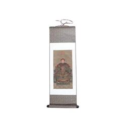 lachineuse - Kakemono Emperor of China - Wall Tapestry - Japanese Hanging Decoration - 100 x 30 cm - for Home, Office - Japanese Print - Grey - Japan Asia Gift Idea
