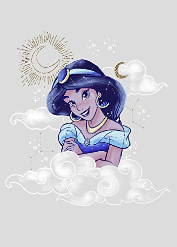Komar Disney Wall Picture Jasmin Clouds Nursery Baby Room Decoration Art Print Without Frame Available in 3 Sizes, Colourful, WB083-50x70