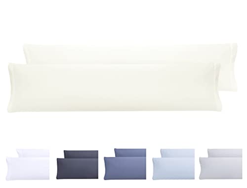 Todocama Pair of Pillow Cases Extra Soft Hypoallergenic Beige 135x40cm
