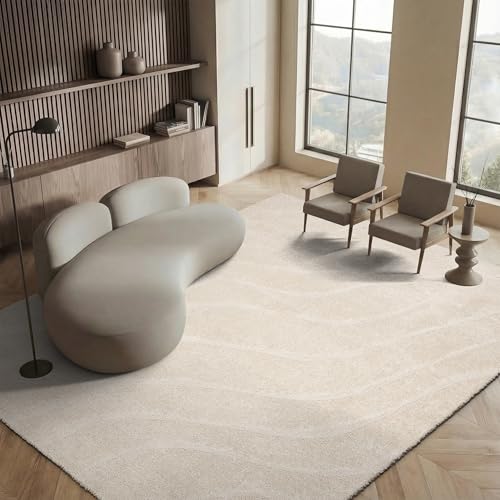 Safavieh Shag Rug for Living Room, Dining Room, Bedroom - Florida Shag Collection, High Pile, in Cream, 244 X 305 cm