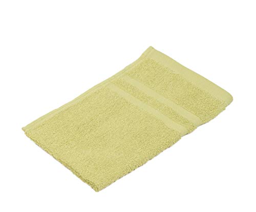 G??zze - Set of 4 Guest Towels, Soft and Absorbent, 100% Cotton, 30 x 30 cm - Lime