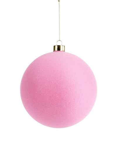 Pink Velvet Christmas Bauble 15 cm, Extra Large Tree Ornament