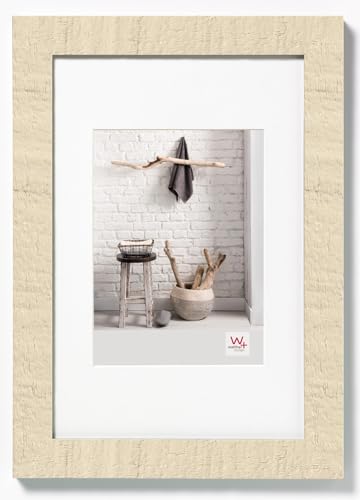 walther design Picture Frame Cream White 15 x 20 cm with PassepArtout, Home Wooden Frame HO520W