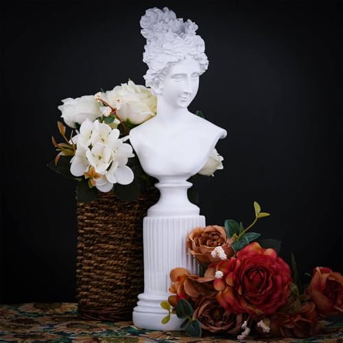 "A.F.N.A.L Goddess Bust Statue Classical Tabletop Decoration Gift, Greek & Roman Mythology Indoor Replica Resin Sculpture Art for Home & Office, 13.8"" H"