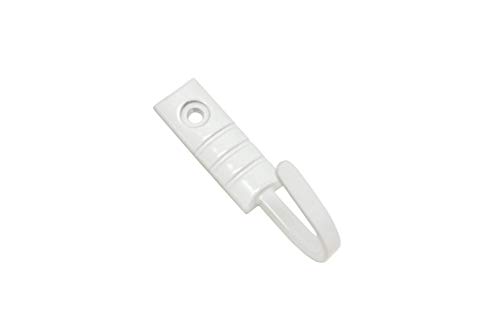 "GARDINIA 2 x Geo White Metal Tieback Hooks for Gathering and Draping Light Curtain Fabrics Includes Nails 1"" Length"