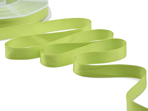 Furlanis - Double Satin Ribbon, Decoration, Gift, Christmas Packing, Wedding, Party, Made in Italy - Apple Green, 16 mm x 50 m