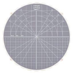 "Vaessen Creative Self Healing Cutting Mat ⌀10.75"" (27.3 cm) - Rotating Cutting Platform with Non-Slip and Double-Sided Measurements - for Sewing, Quilting, Fabric, Paper, Cake Decoration and Crafts"