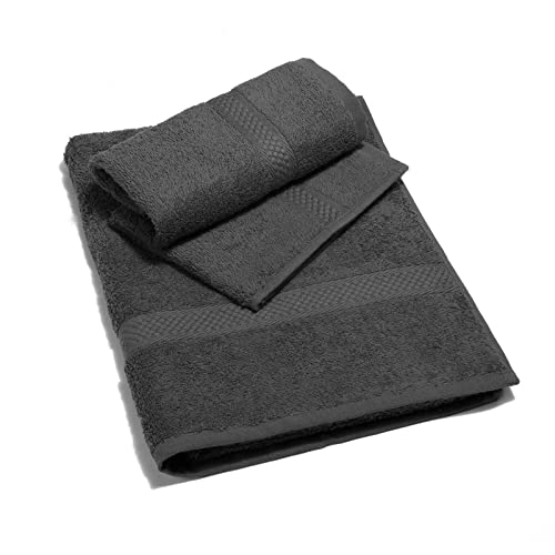 Caleffi Menorca Cotton Guest Towel Black - 1002451