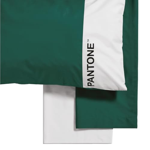 Pantone™ – Complete Bed Set with Double Bed Sheets Cotton 240 x 280 cm + Fitted Bottom Sheet with Double Corners Mattress Cover 180 x 200 cm with Elastic Bands for Mattress up to 30 cm + Pillow Cases