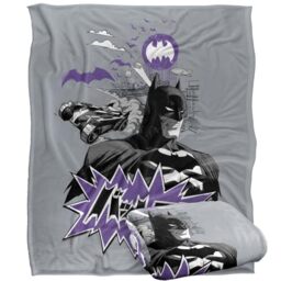 LOGOVISION Batman Purple Kanji Skyline Silky Touch Super Soft Throw Blanket 152 X 127 Cm