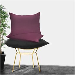 GC GAVENO CAVAILIA Easy Care Non Iron Plain Dyed Pair of Housewife Pillow Case, Luxury Super Soft Polycotton Pillows Cover, 50x75 Cm, Berry
