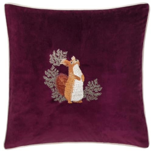 furn. Pineberry Forest Polyester Filled Cushion (Plum - 45x45cm)