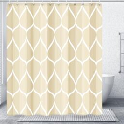 Gelbchu Ivory Shower Curtain W 72 x H 72, Waterproof Design and Polyester, Quick-Drying, Weighted Hem, Shower Curtains Set for Bathroom, Machine Washable with 12 Hooks