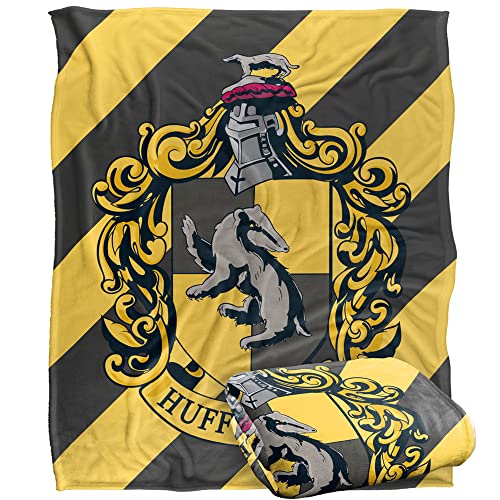 HARRY POTTER Hufflepuff Crest 4 Officially Licensed Silky Touch Super Soft Throw Blanket 152 x 127 cm